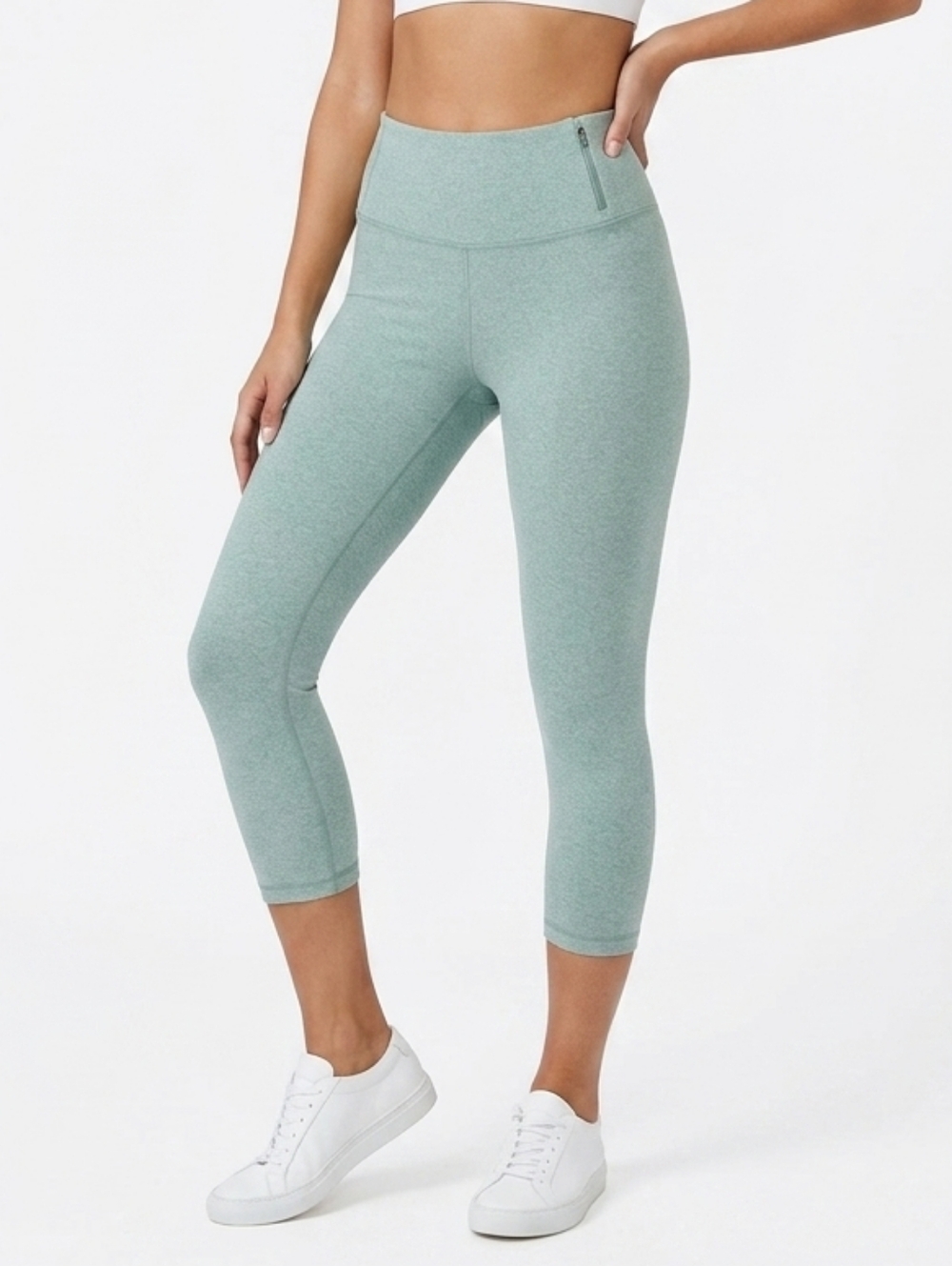 CALIA Carrie Underwood Sage Green High Rise Crop Leggings Size S